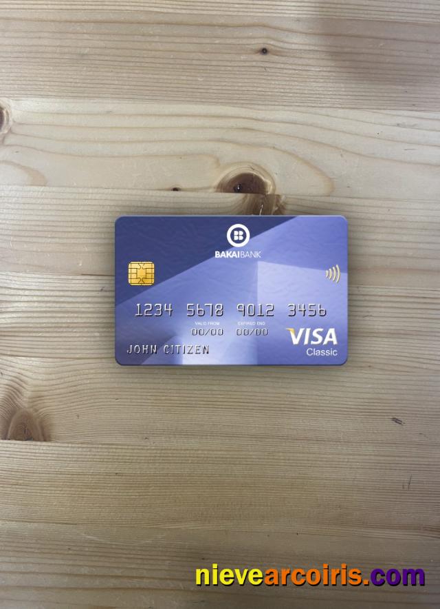 Kyrgyzstan OJSC Bakai Bank visa classic card photolook